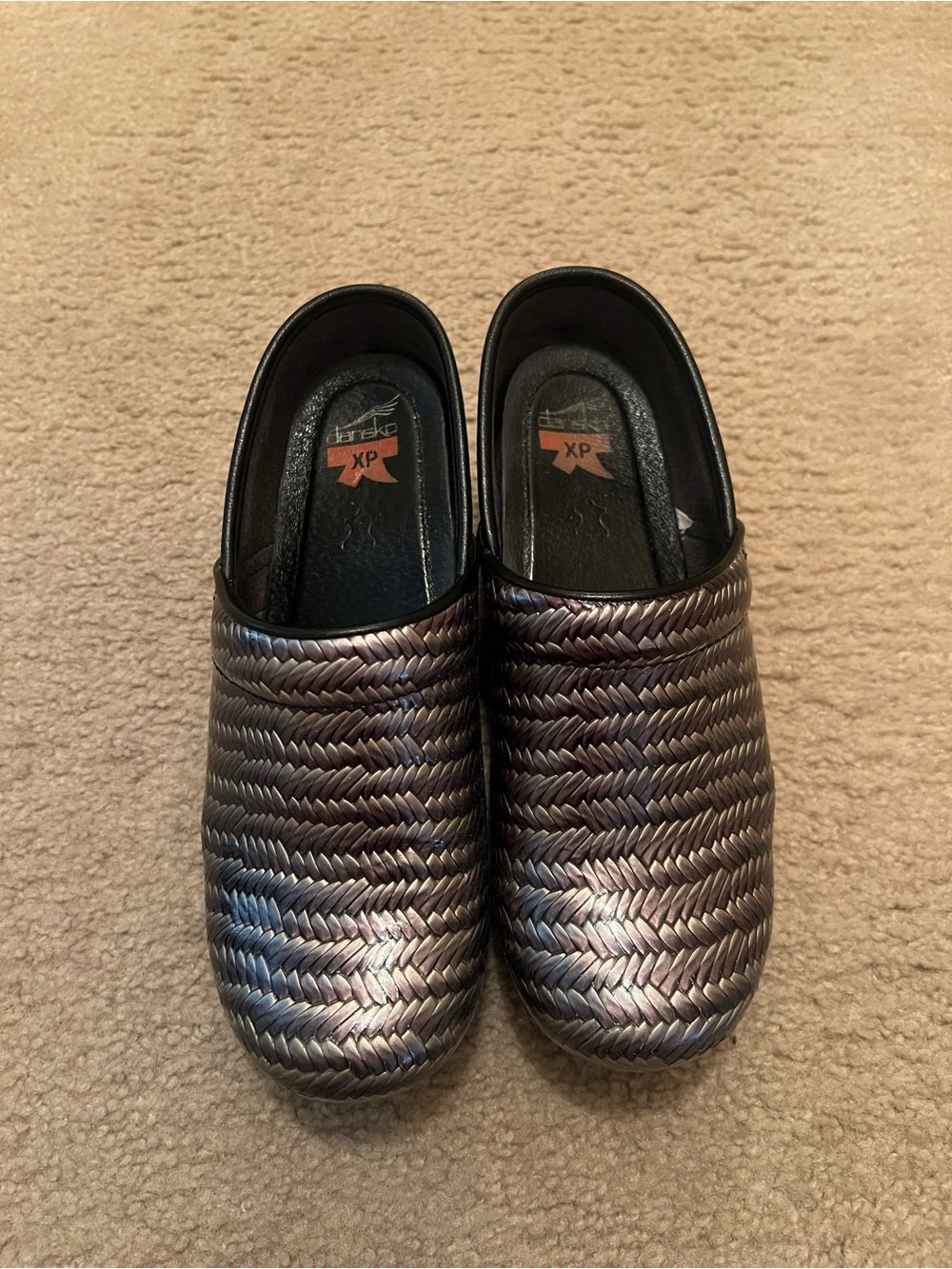 Dansko Pro XP Metallic Woven Clogs